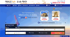 Desktop Screenshot of flightstoindia.co.uk